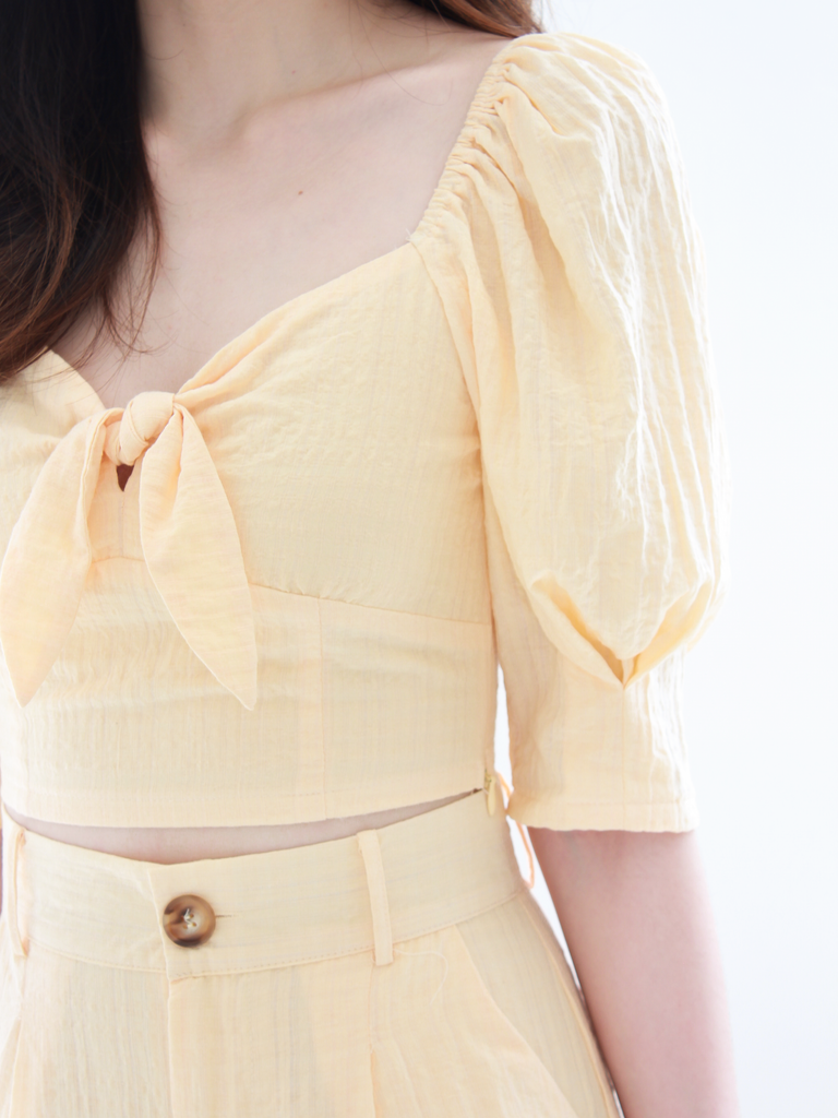 Sofia Knotted Top in Daffodil