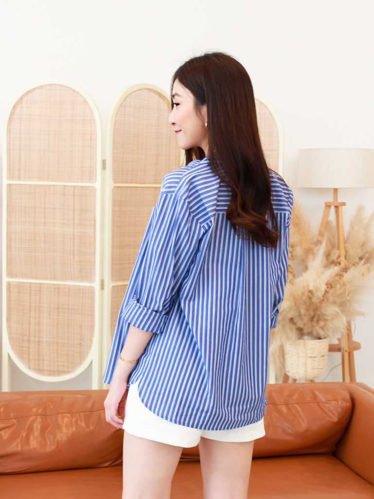 Stanford Relax Shirt in Blue Stripe