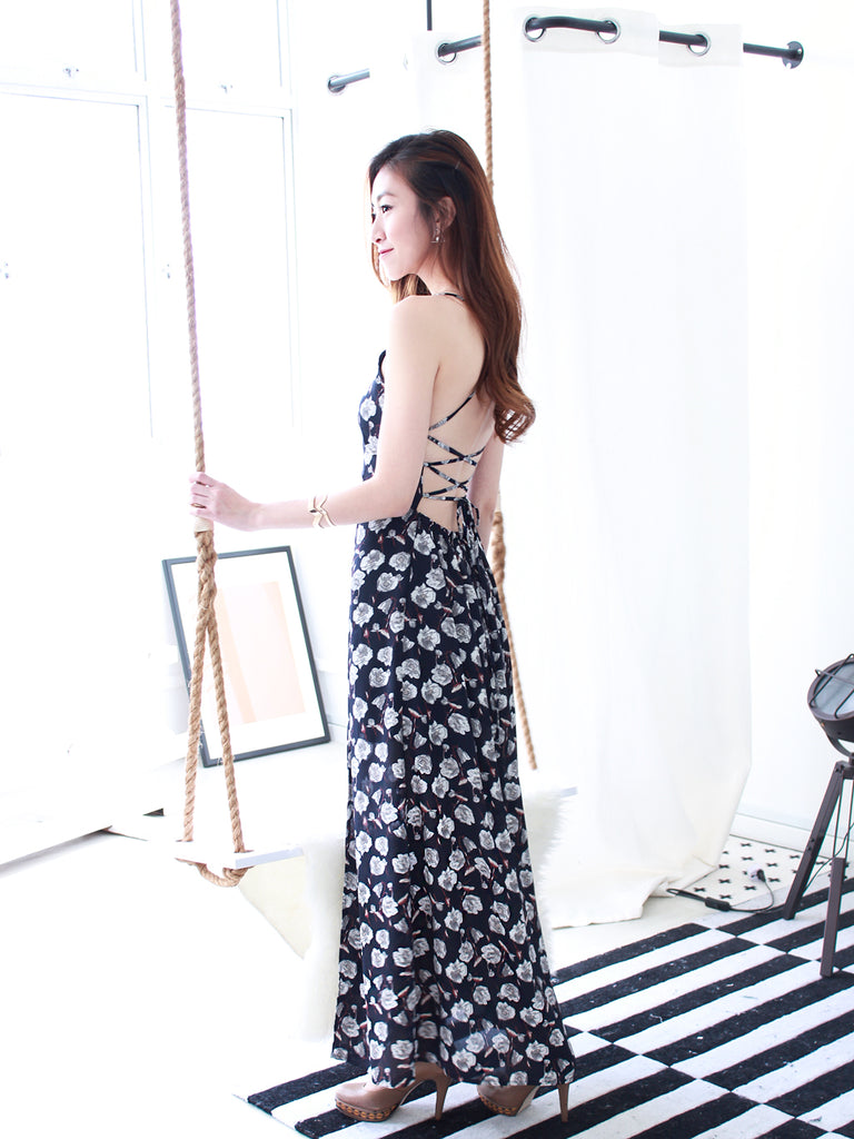 Alixia Summer Dress in Navy Floral | *MADEBYWC